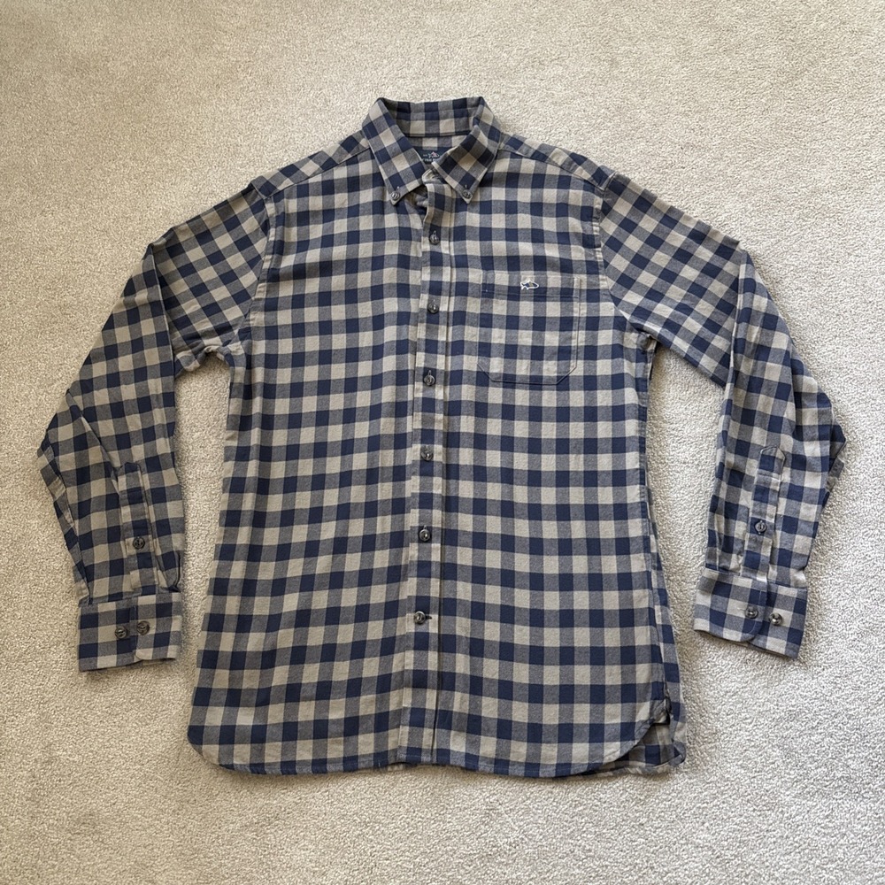 Fish Hippie Men's Buffalo‎ Plaid Flannel Button Down Shirt Size M Cotton